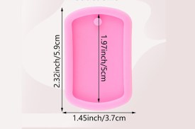 Molde silicona llavero rectangular